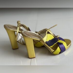 Valentino Garavani Gold and Purple Heels